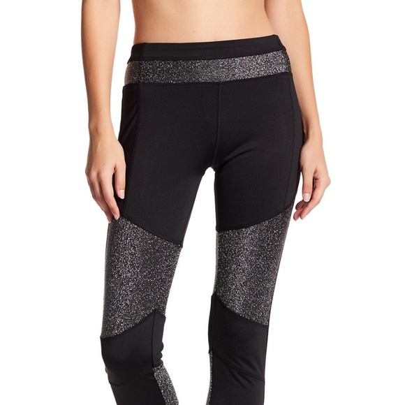 metallic yoga leggings